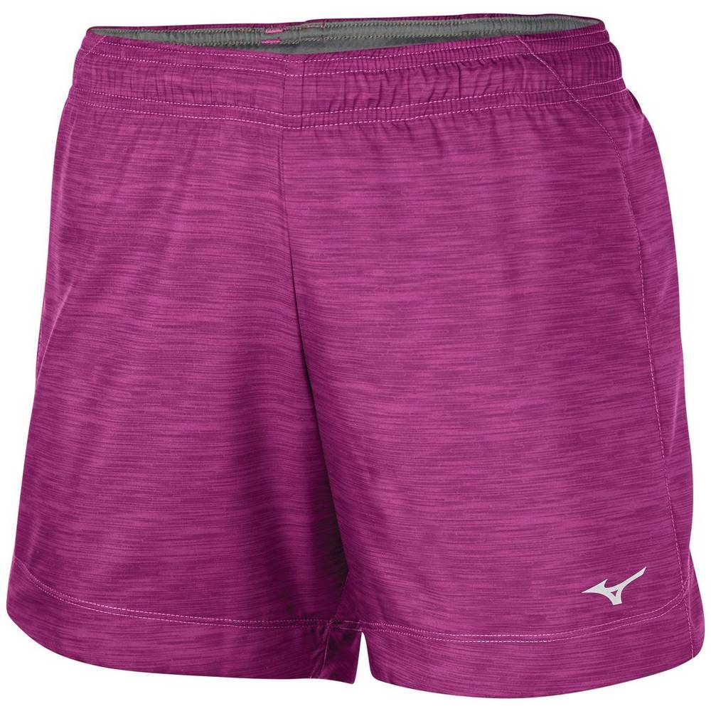 Calções Mizuno Running Impulse Core Square 5.5" Printed - Mulher - Roxo - JMVNR0912